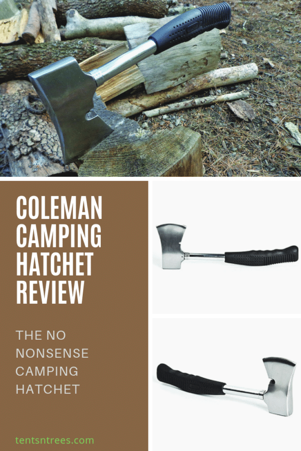 Coleman camping hatchet review. An awesome hatchet that gives you exactly what you need. #TentsnTrees