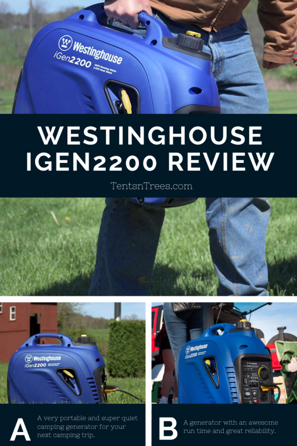 Westinghouse iGen2200 camping generator review. #TentsnTrees