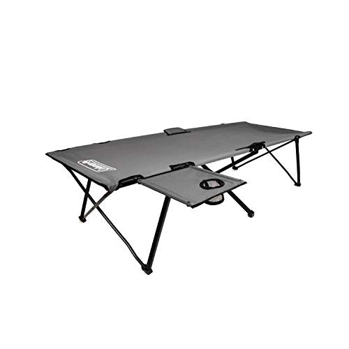 Coleman camping cot with side table