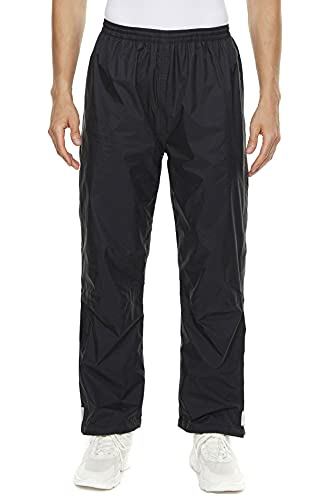 Men's Waterproof Rain Pants Breathable Lightweight Windproof Outdoor Over Pants for Hiking Fishing