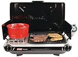Coleman Tabletop 2-in-1 Camping Grill/Stove, 2-Burner Propane Grill & Stove for Outdoor Cooking with Adjustable Burners & Pressure Regulator, 20,000 BTUs of Power for Camping, Tailgating, Grilling