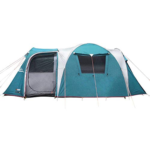 NTK Arizona GT 9 to 10 Person Tent for Family Camping | 17.4 x 8 ft Camping Tent with 2 Rooms, 2 Doors, 100% Waterproof Dome & Breathable Mesh | Outdoor Tent | 2500 mm Warm & Cold Weather Family Tent.