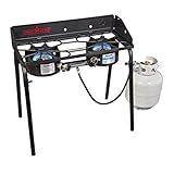 Camp Chef Explorer Two-Burner Stove - Portable Camping Cooking Stove for Outdoor Cooking - 448 Sq In Cooking Area - 14'