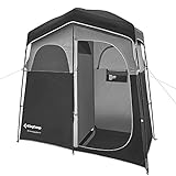 KingCamp Oversize Camping Shower Tent,Extra Wide Outdoor, Privacy Tent for Portable Toilet/Bathroom/Dressing Changing Room with Carry Bag Easy Set Up,2 Rooms