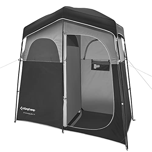 KingCamp Shower Tent Oversize Extra Wide Camping Privacy Shelter Tent, Portable Outdoor Shower Tent