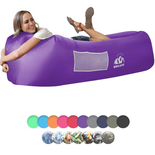 Inflatable lounger air sofa for camping.