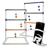 Rally and Roar Ladder Ball Toss Game for Adults, Family - Fun Golf Game Set with Six Colored Bolos, Scoreboard, and Carrying Bag - Outdoor Yard Games and Activities