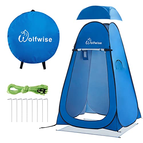 Pop-up privacy tent for showers, changing, toilets and more.