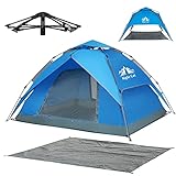 Night Cat Instant Popup Tents 2-3 Persons with Footprint Tarp Easy Setup Camping Tent with Rainfly Double Layers Waterproof Automatic Hydraulic Mechaism