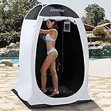 Alvantor Shower Tent Changing Room Outdoor Toilet Privacy Pop Up Camping Dressing Portable Shelter Teflon Coating Fabric 4’x4’x7' Patent Pending, White