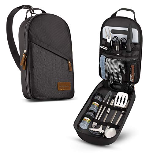 Camping utensil and kitchen cookware set.