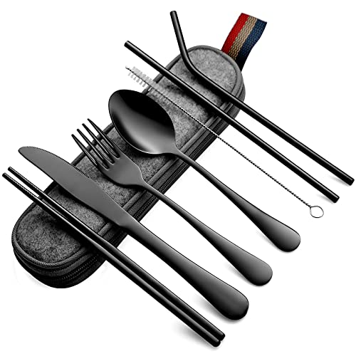 Stainless stell camping utensil set