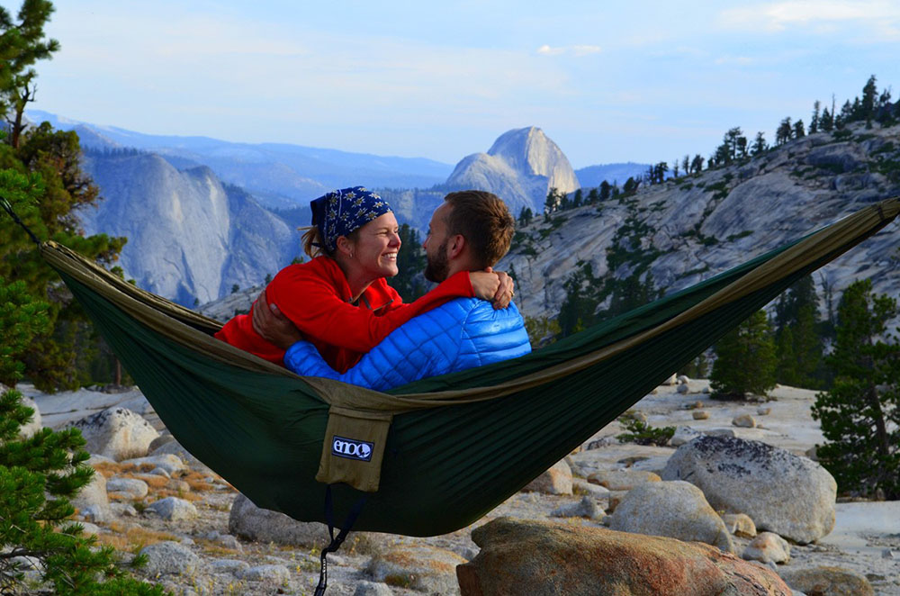 Eagles Nest Outfitters double nest hammock in the mountains.