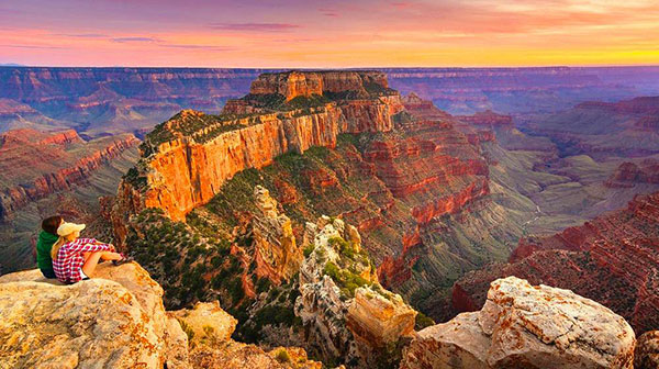 Camping locations in and near the Grand Canyon.