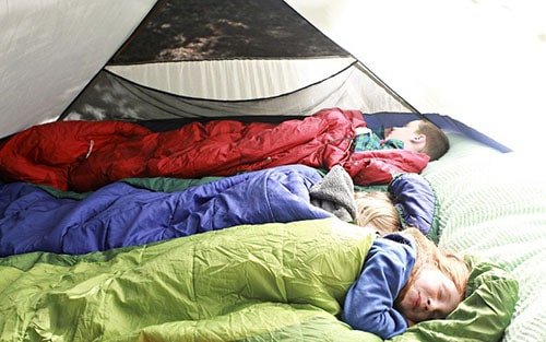 Change into dry clothes before bed when camping in the rain.