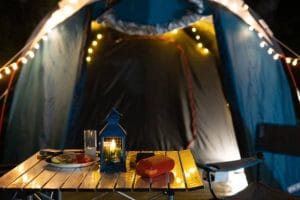 Candle Heaters in tent
