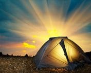 heat a tent while camping