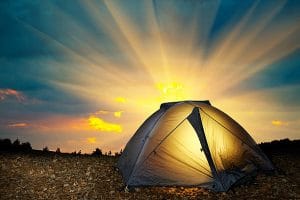 heat a tent while camping